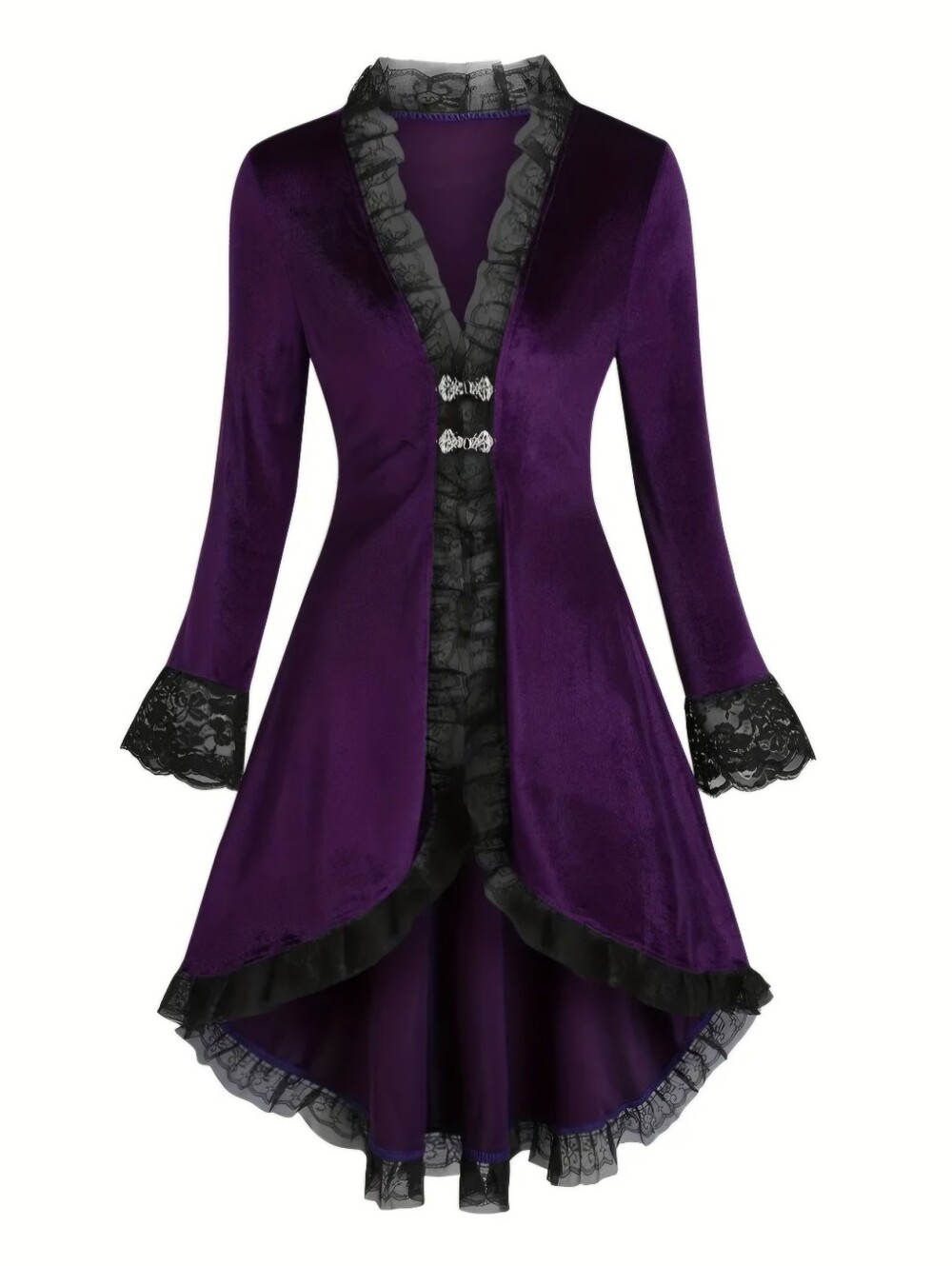 Gothic Lace Trim Dress